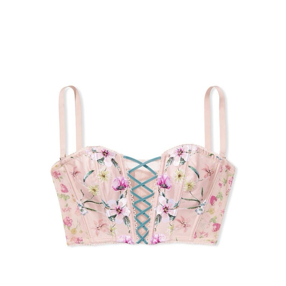 Victoria's Secret Dream Angels Spring Bouquet Floral Corset Bustier Top M NWT
